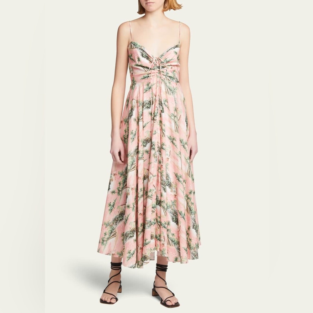 CARA CARA Maidstone Hawaiian Cotton Midi Dress Sz S EUC